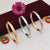 Chokdi Antique Design Gold, Silver, and Rose Gold Stainless Steel Rings with Flower
