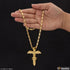 Cross With Wings Funky Design Gold Plated Chain Pendant Combo for Men (CP-B553-B061)