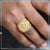 Gold plated ring with diamonds in Crown design - Style B522