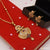 Decorative design with diamond gold plated necklace set for