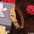 Delight Lion in Attractive Diamond Line in Gold Plated Kada for Men - Style A244