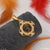 Om With Diamond Attention-getting Design Gold Plated
