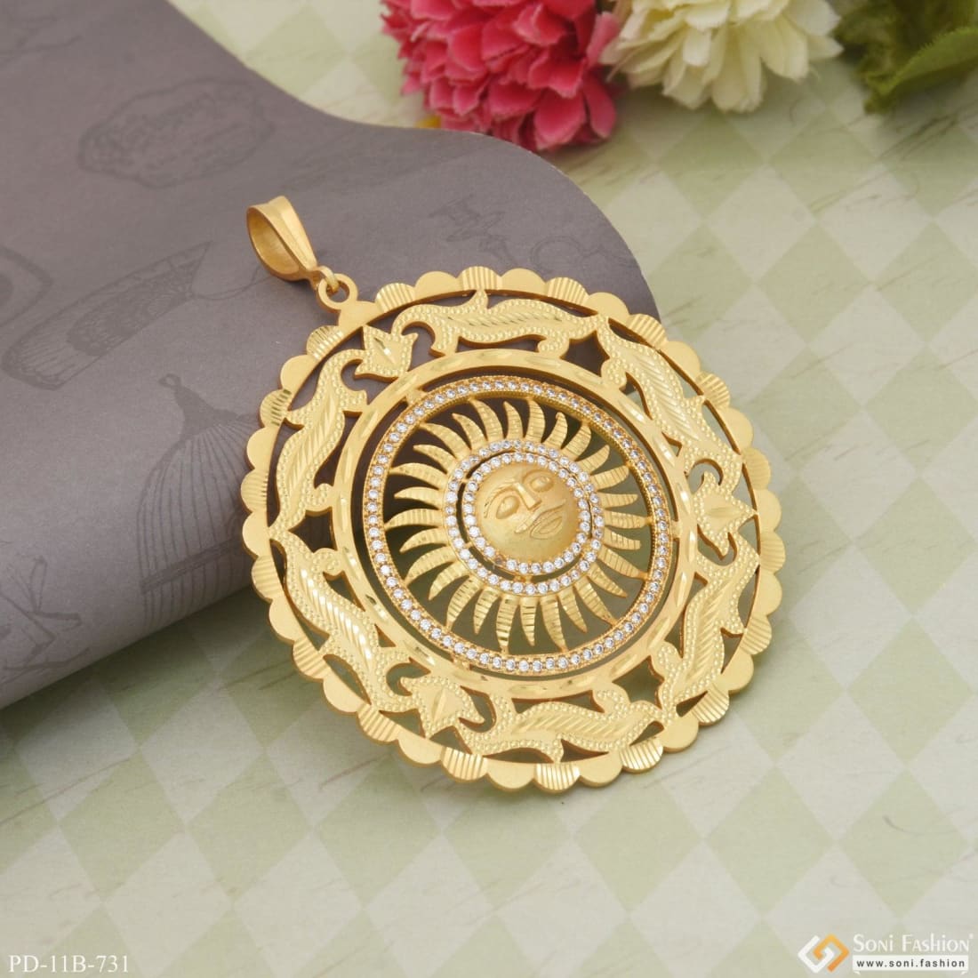 TFC Seashell Gold Plated Pendant Necklace