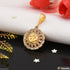 Om with Diamond Finely Detailed Design Gold Plated Pendant for Men - Style B657