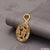 Om with diamond finely detailed design gold plated pendant