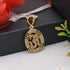 Om With Diamond Finely Detailed Design Gold Plated Pendant For Men - Style B708
