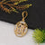 Om with diamond finely detailed design gold plated pendant