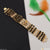 Om With Diamond Funky Design Gold Plated Rudraksha Bracelet