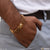 Om with diamond hand-crafted gold plated rudraksha bracelet