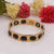 Dual Colour Bracelet with Black Onyx Beads and Magnet - Style B015