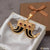 Dual Lion Nail With Diamond Antique Design Gold Plated