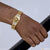 Emboss Lion with Diamond Classic Design Superior Quality Gold Plated Bracelet - Style A949