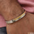 End Less Love Men’s Stainless Steel Gold Bracelet with ’Love’ Charm