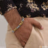 Etched Design Golden & Silver Color Stainless Steel Bracelet - Style B324