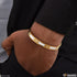 Etched Design High-quality With Diamond Golden Color Kada For Men - Style A428
