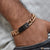 Exceptional design high-quality black & rose gold bracelet