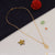Gold plated necklace with star and small star charm - Exclusive design gold plated necklace for lady