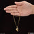 Gold plated necklace with crescent pendant - Exclusive Design A359