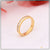 Gold plated ring with three diamonds - Style LRG-126