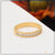 Gold plated ring with five diamonds, style LRG-126