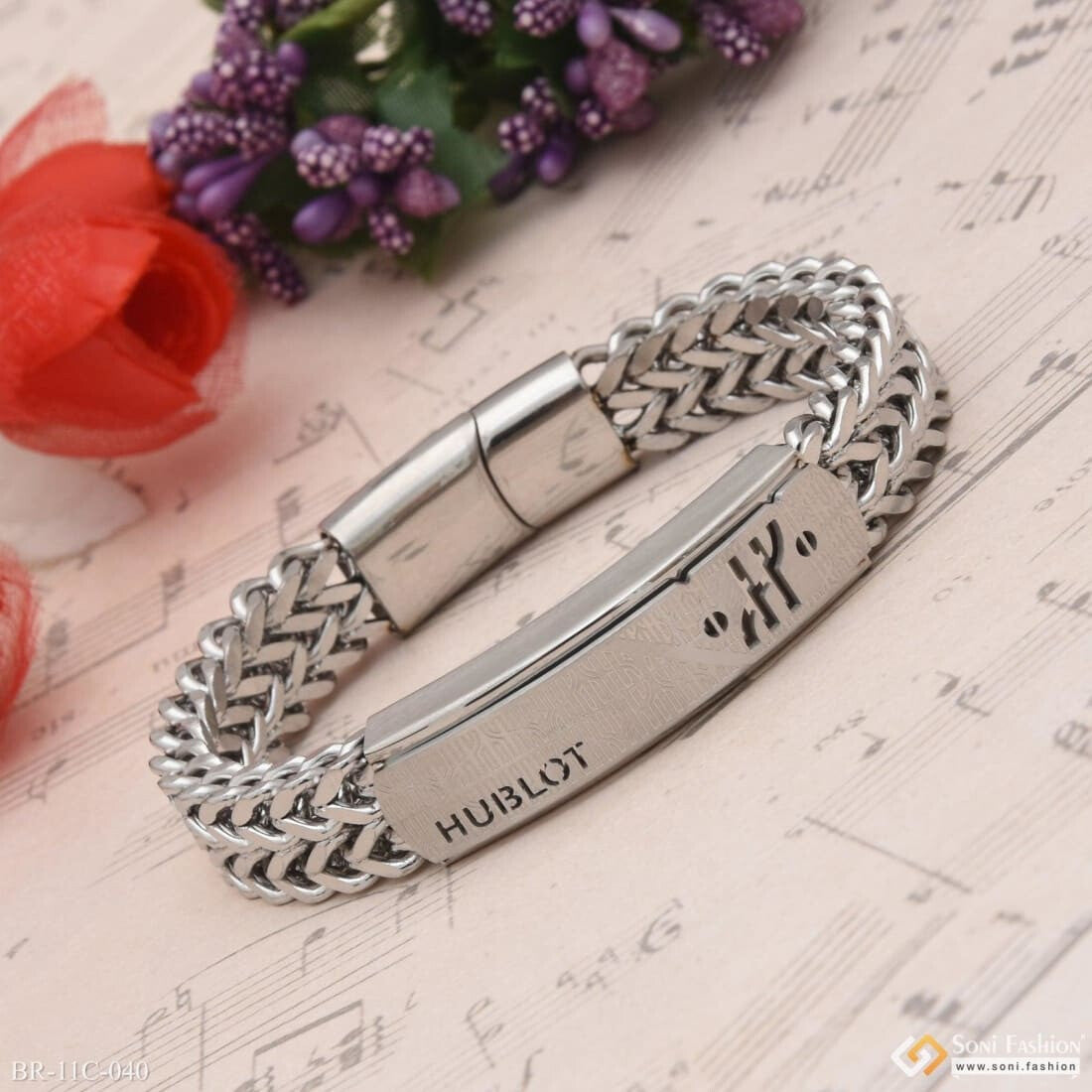 Silver Bracelet For Men | 925 Mens Silver Oxidised Antique Bracelet |  Silveradda