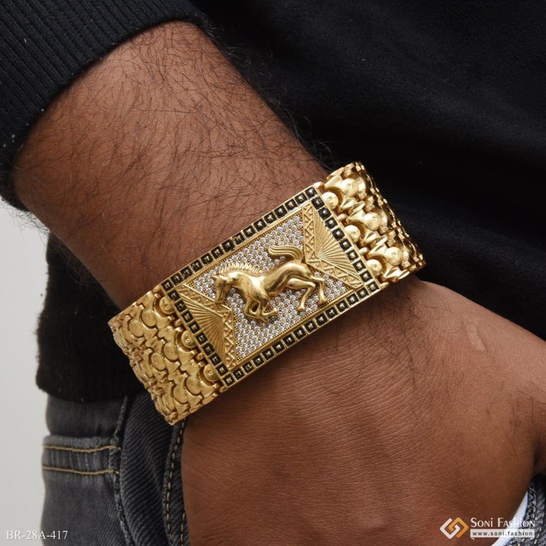 Buy Gold Bracelets & Kadas for Men by Bold by Priyaasi Online | Ajio.com