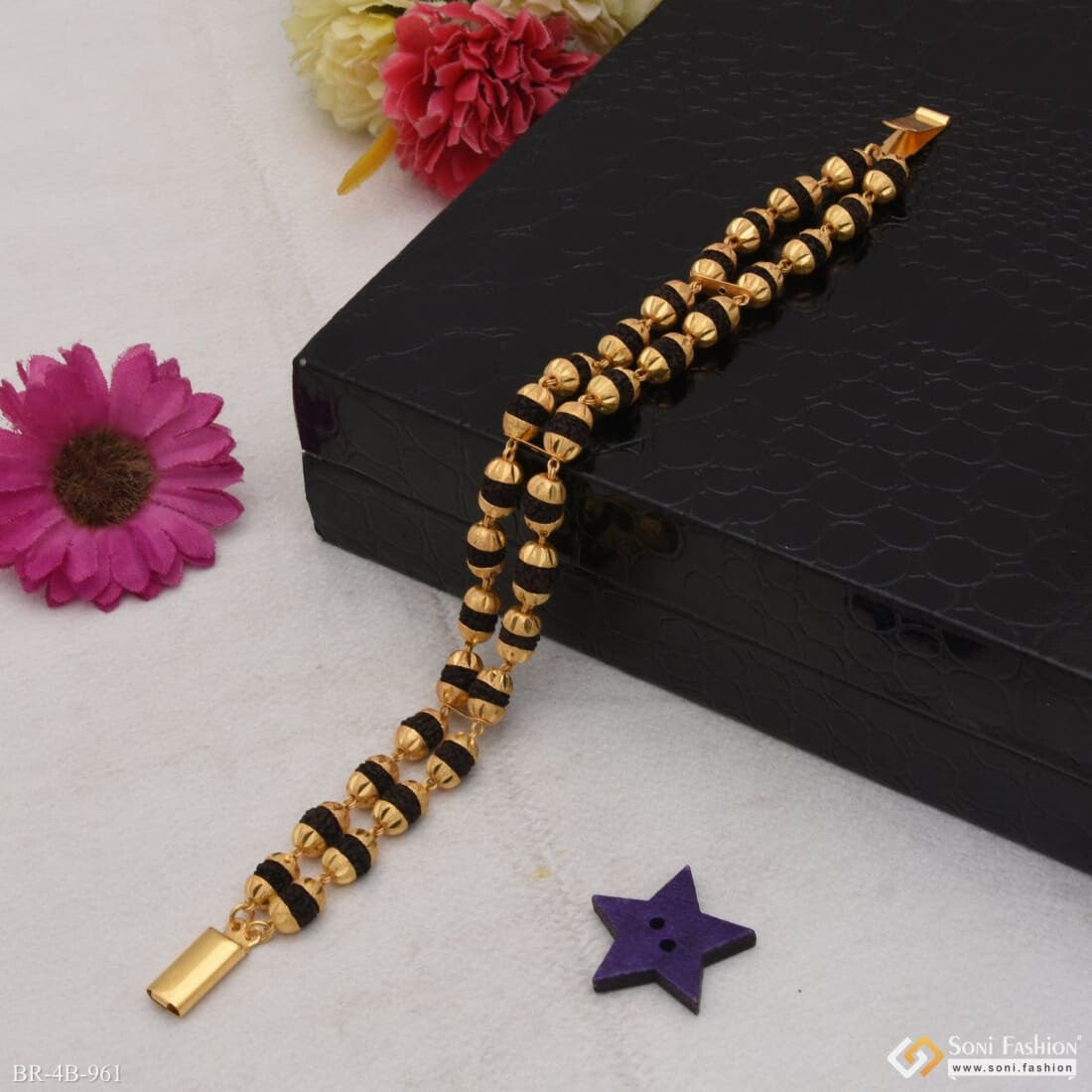 Lava Stone Natural Beads Bracelet For Men/Women/Boys/Girls with Owl Ch –  Shining Jewel