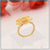 Flower with Diamond Gold Plated Ring for Women - Style LRG-123