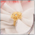 Flower with Diamond Hand-Finished Design Gold Plated Ring for Women - Style LRG-123