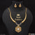 Funky design with diamond designer gold plated necklace set