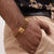 Ganesha fashionable design gold plated rudraksha bracelet