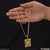 Ganesha hand-crafted design gold plated chain pendant combo