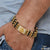 Ganesha traditional design gold plated rudraksha bracelet