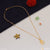 Gold plated necklace with star pendant and cellphone charm from Glamorous - Style A355