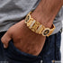 Goga with Diamond Cool Design Superior Quality Gold Plated Bracelet for Men - Style B116