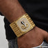 Goga in Rectangle full of Diamonds High Quality Gold Plated for Men - Style A571