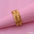 2 Line Pokal Finely Detailed Design Gold Plated Bracelet - Style B316