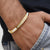 Gorgeous design with diamond golden color kada for men -