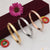 Gorgeous design gold silver & rose stainless steel kada for