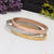 Gorgeous design gold silver & rose stainless steel kada for