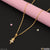Gold plated necklace with cross and star pendant, style A336
