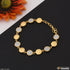 Graceful Design With Diamond Designer Gold Plated Bracelet For Ladies - Style A264