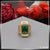 Green stone with diamond chic design superior quality gold
