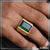 Green Stone With Diamond Gorgeous Design Gold Plated Ring