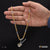 Guitar pendant with golden & silver color chain combo for
