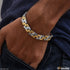 H type Lovely Design High-Quality Golden & Silver Color Bracelet for Men - Style B184