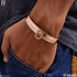 Hand-cuff Stunning Design Superior Quality Silver & Rose Gold Color Kada - Style A374