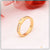 Gold ring with three diamonds, eye-catching design flow - Style LRG-124