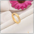 Heart with Diamond Eye-Catching Design Gold Plated Ring for Ladies - Style LRG-124