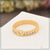 Sparkling gold ring with diamonds on white napkin - Heart with Diamond Eye-Catching Design Gold Plated Ring for Ladies